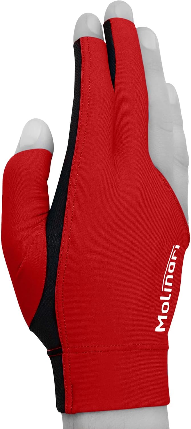 Molinari Billiard Pool Cue Glove - for Right Hand (Left-Handed Player)