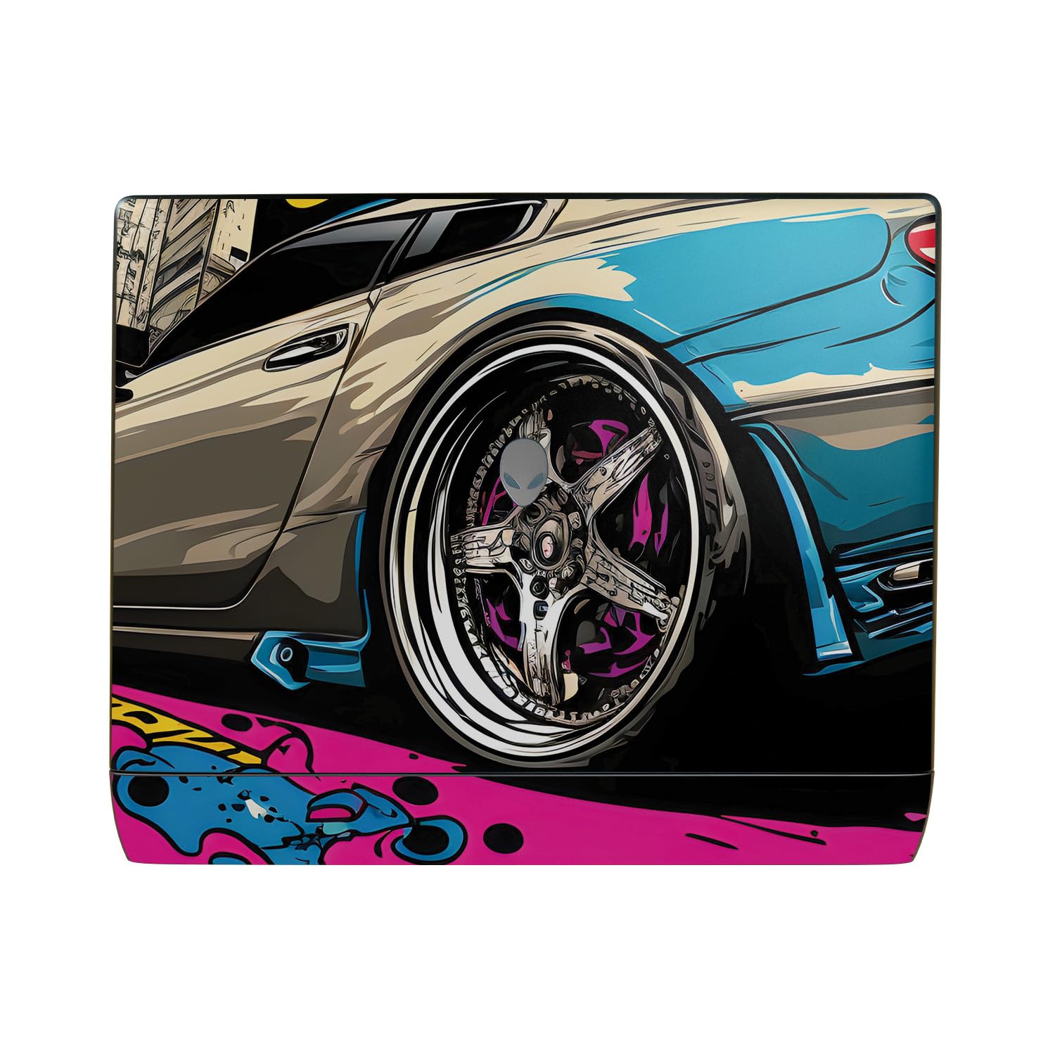 Laptop Skin Compatible with Alienware 16 Area-51 (2025) - Street Racer - Premium 3M Vinyl Protective Wrap Decal Cover - Easy to Apply | Crafted in The USA by MightySkins