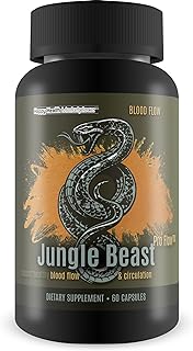 Jungle Beast Pro Flow - Our Best Blood Flow Jungle Beast Pro Supplement for Healthy Circulation - Healthy Circulation Support for Enhanced Nutrient Delivery - Blood Circulation Supplements Bloodflow