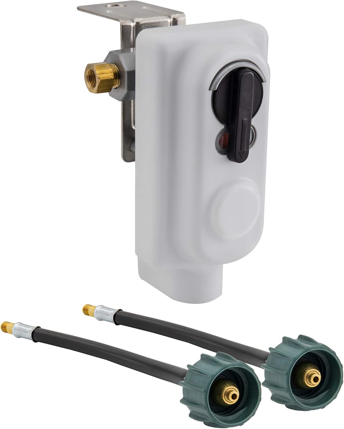 RecPro RV Propane Gas Regulator 2-Stage Auto Changeover | LP Tank Dual Hookup (Without Pigtail Harness)