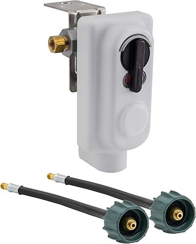 Vista 7 de RecPro Regulador de gas propano RV Cambio automático de 2 etapas Conexión dual del tanque LP (Sin arnés de coleta)