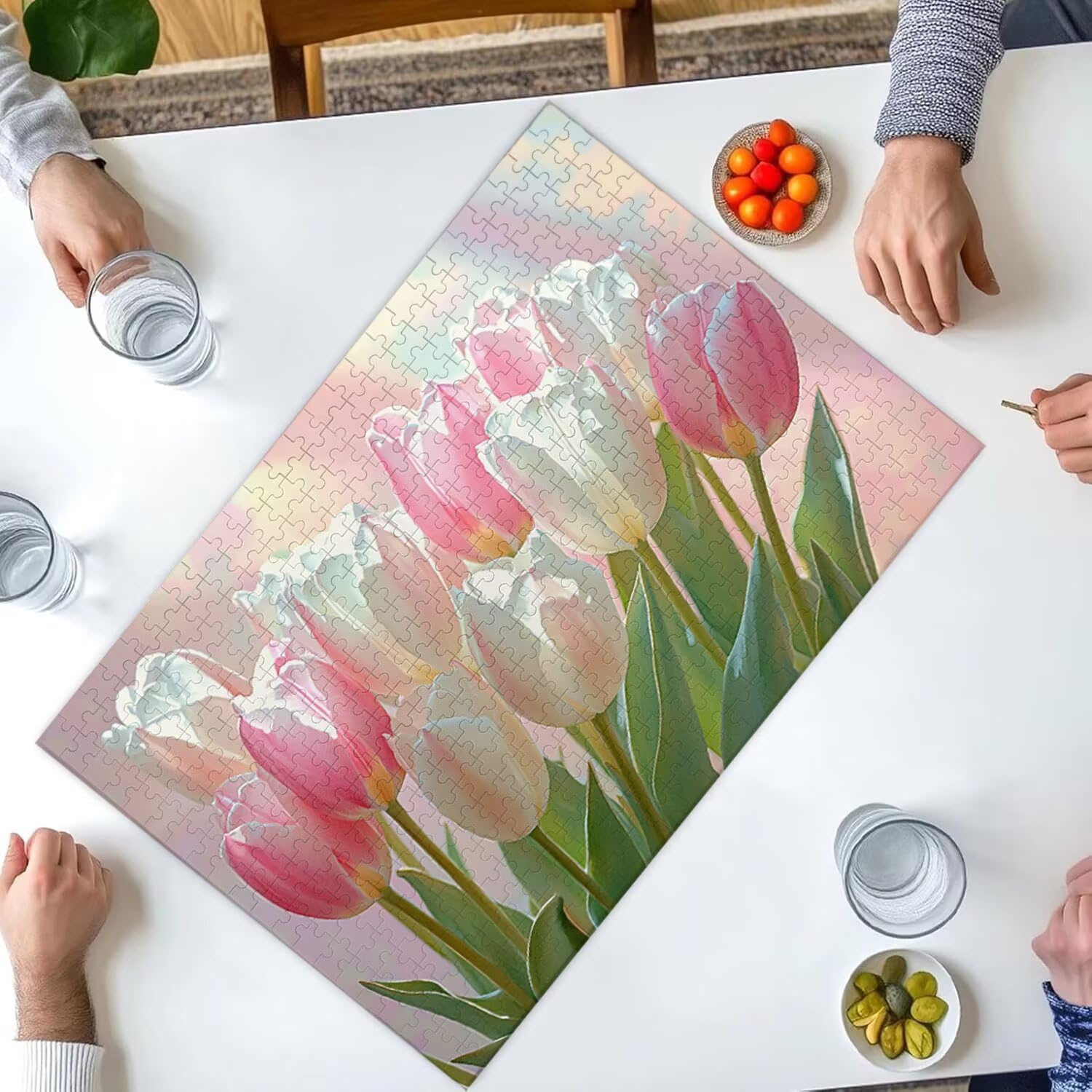 1500 Pezzi di Puzzle, tulipani1500 Pezzi di Puzzle per Adulti, Regalo di Anniversario, Regalo di Natale, Decorazione Della Casa, Prevenzione Della Degenerazione Cerebrale Negli Anziani v-977