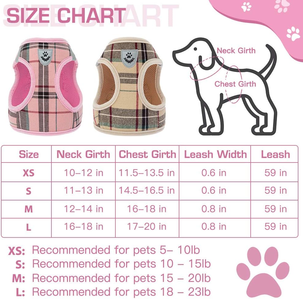 KOOLTAIL Dog Harness small dog, Soft Mesh Small Dog Harness and Lead Set - Image 4