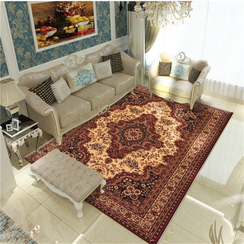 Tapis Pas Chere Rouge Durable et Confortable pour la Maison
