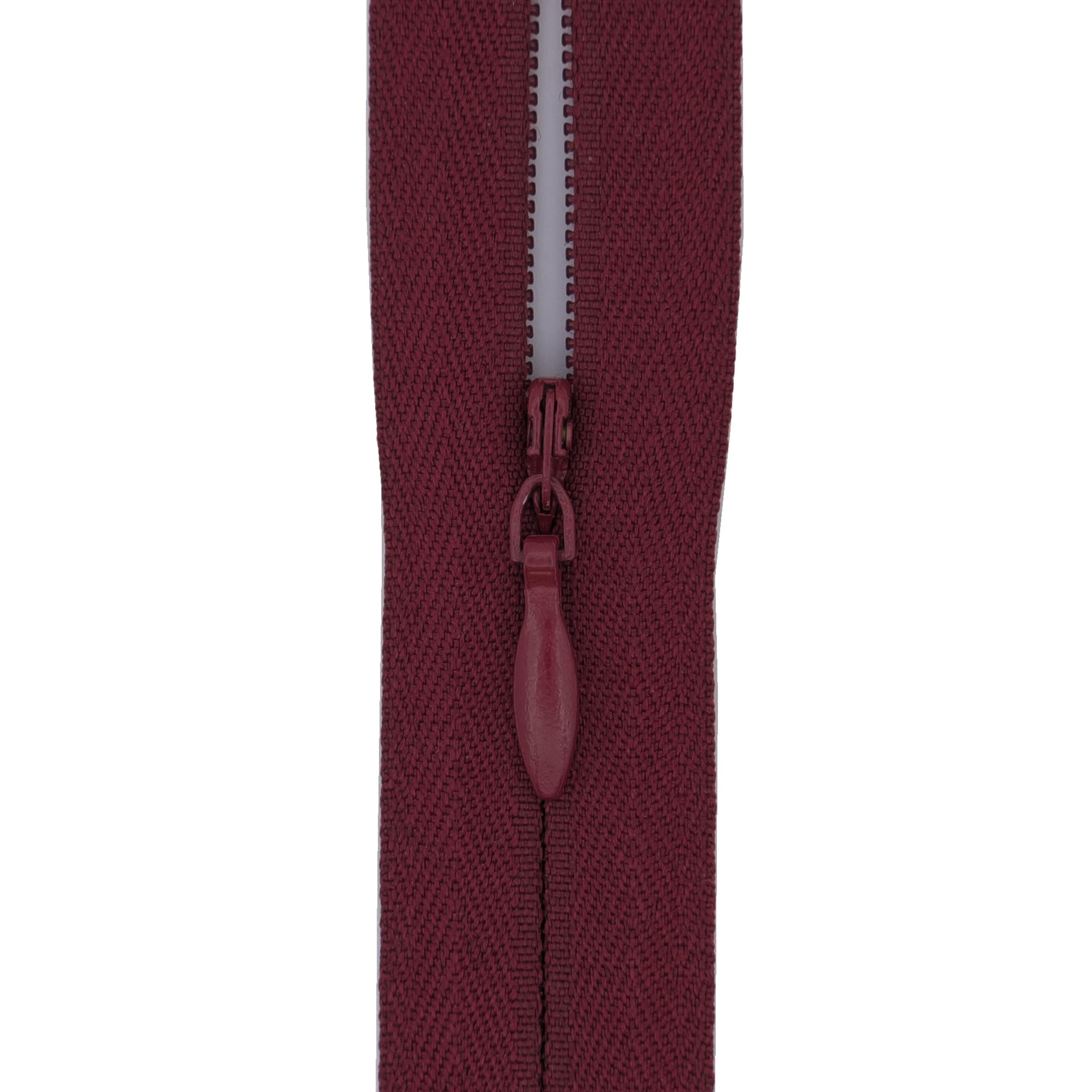 #3 Invisible Zip 22 Inch (56cm) – Close-End-with Woven Tape for Bridal Gowns, Maxi Dresses & Large Upholstery - Hidden Nylon Zips for Tailoring & Decor -5 Zips (Dark Burgundy)