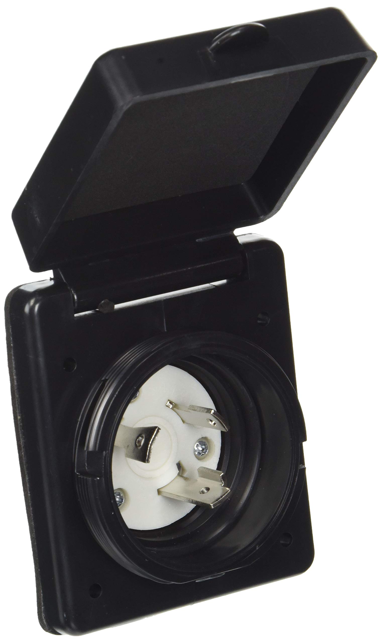 EPICORDEXRV060B RV Power Inlet (30 Amp 125V Marine Twist Easy Lock Power Inlet Black)
