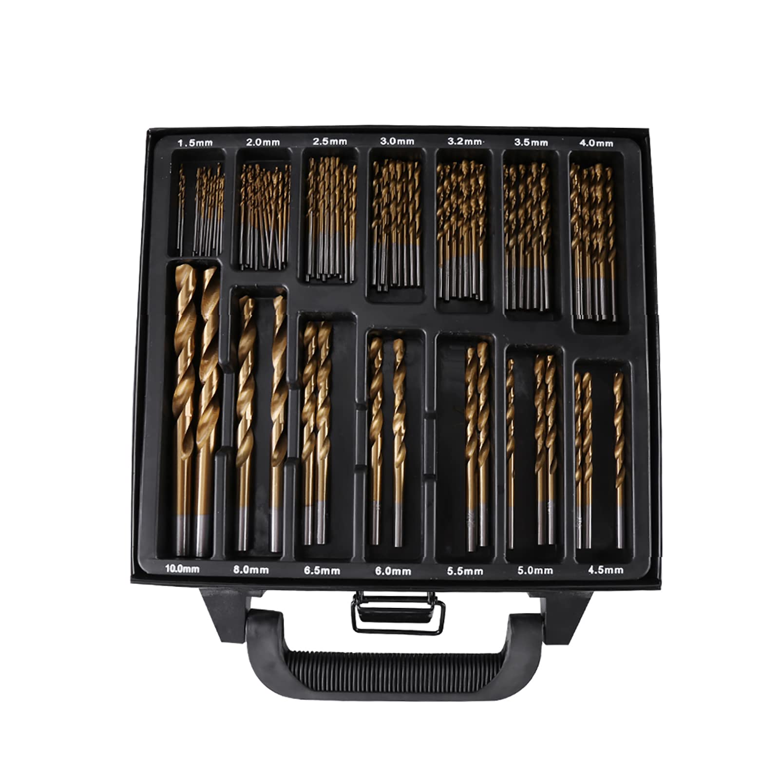 Jeu de Forets à Métal Revêtus de Ti, 99 Pièces, 1,5 Mm-10 Mm
