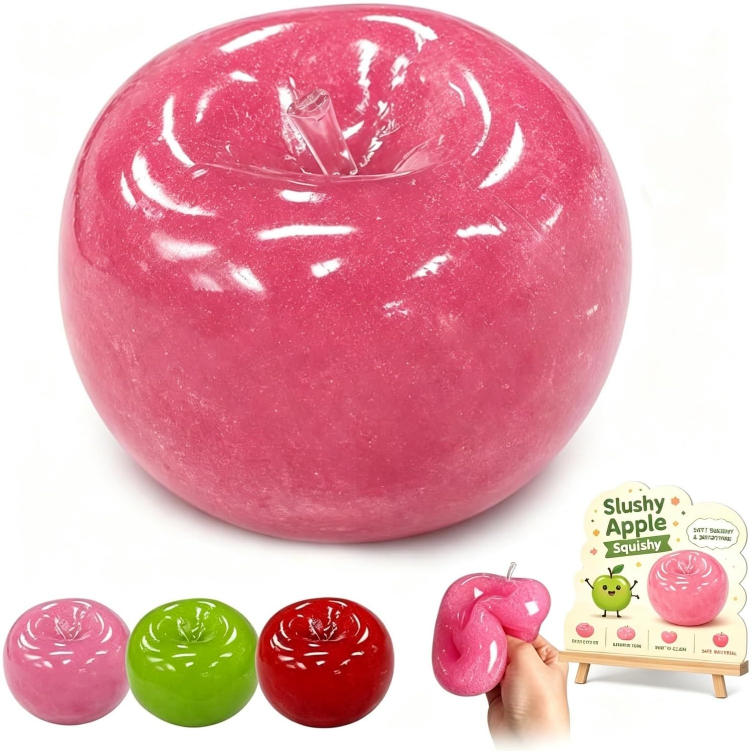 Slushy Apple Squishy,Realistic Apple Slush Stress Ball