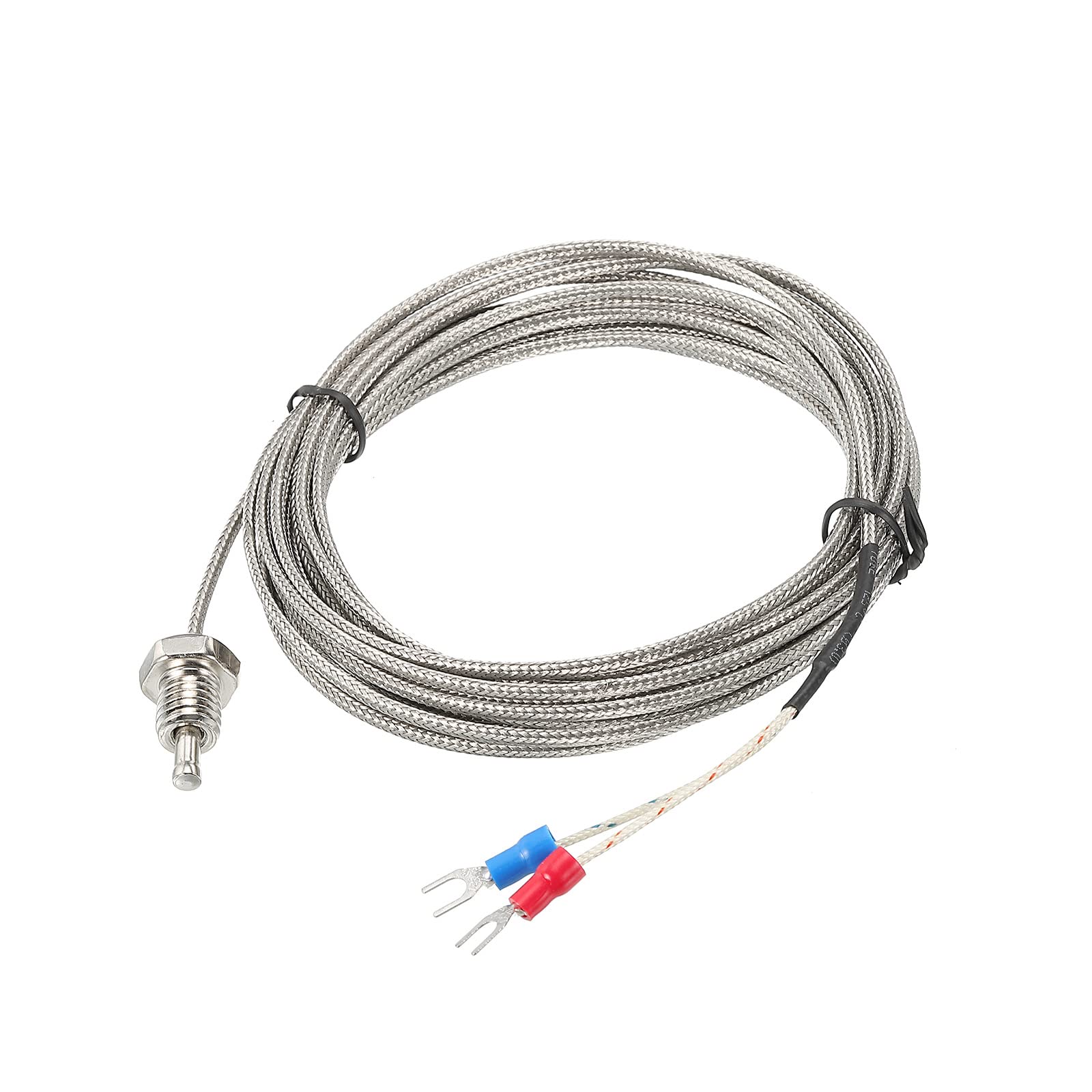 QUARKZMAN K Type Temperature Sensor M10 Screw Temperature Probe Thermocouple 16 feet 0 to 800°C(32 to 1472°F) | Termopar, 0 a 800° C(32 a 1472°F