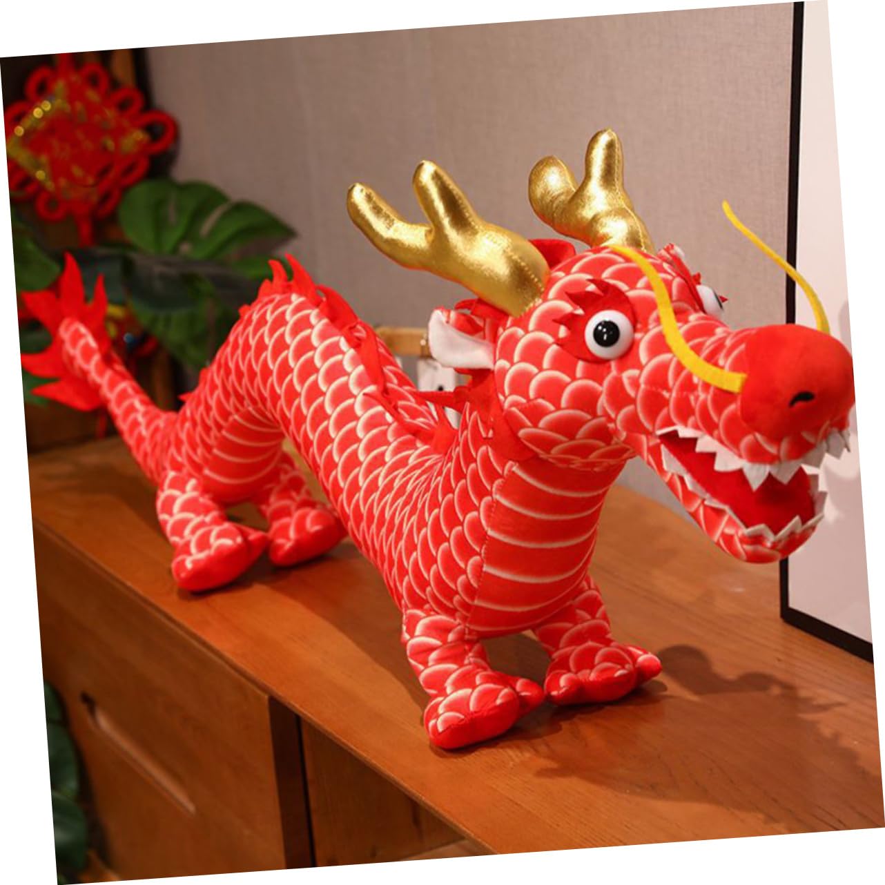 UKCOCO Peluche Dragon Coton PP Jouet Dragon Mignon Peluche Design Cartoon Cadeau Décoration