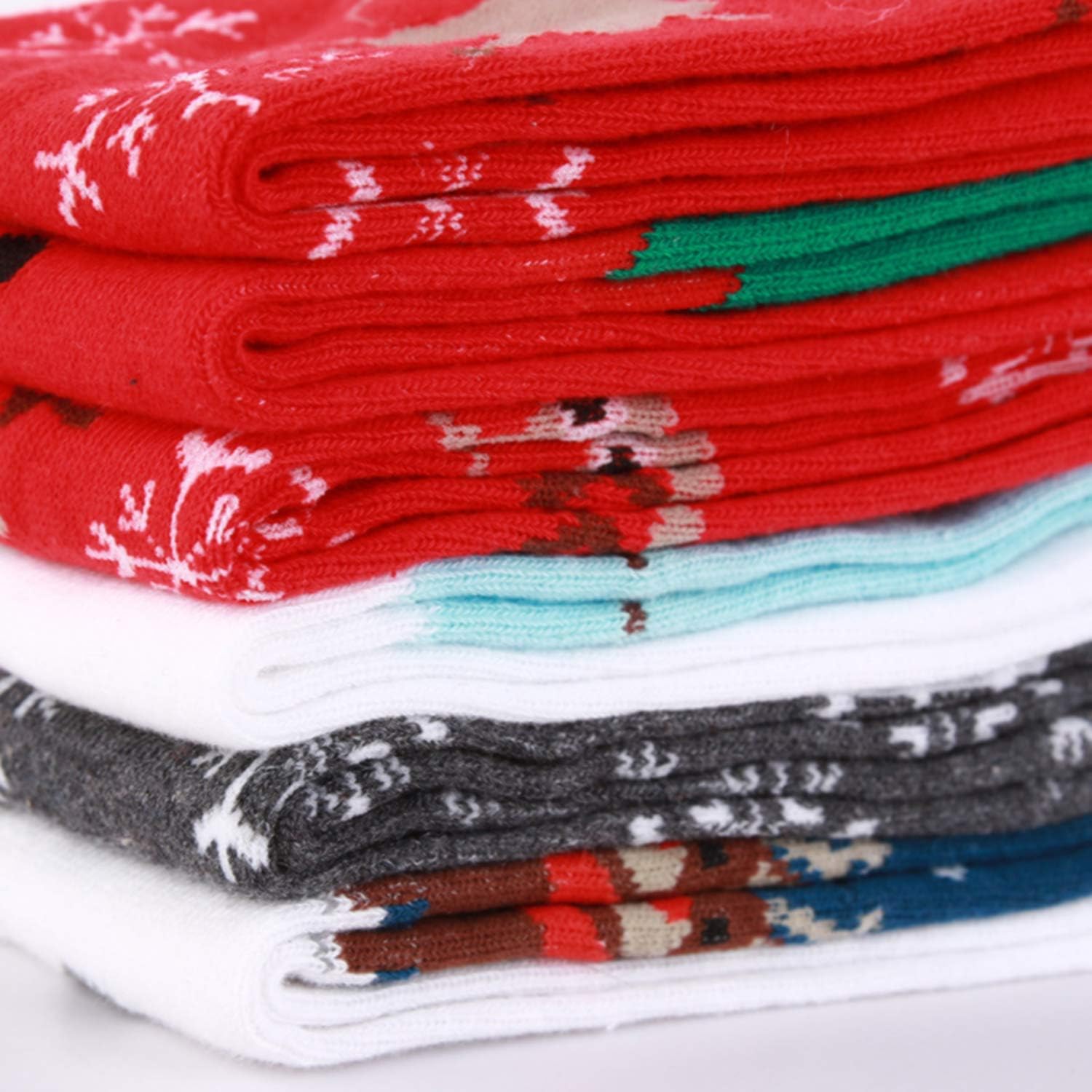 24 Pairs Womens Christmas Holiday Socks Cotton Knit Crew Socks for Women Funky Cute Christmas Gifts Socks