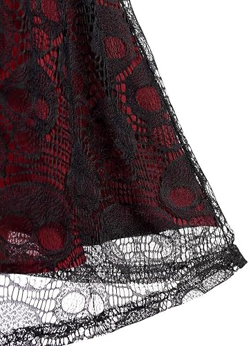 Miniatura 3 de Vestido de verano para mujer, talla grande, con malla de encaje, retazos, sin mangas, camisola, mini vestido de verano