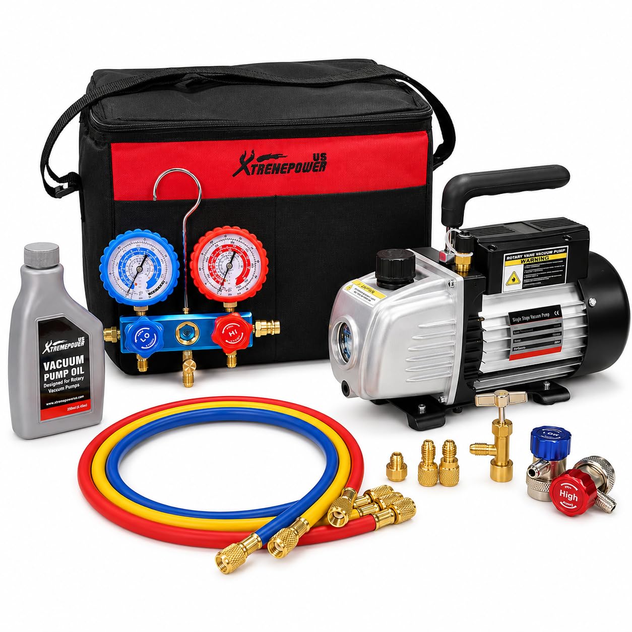 XtremepowerUS 3.5CFM 1/4HP HVAC Vacuum Pump