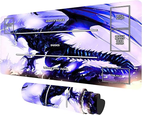 MTG - Tapete de juego con diseño MTG Zone Dragon TCG, compatible con MTG RPG CCG, juego de cartas intercambiables, alfombrilla de mouse de 23.6 x