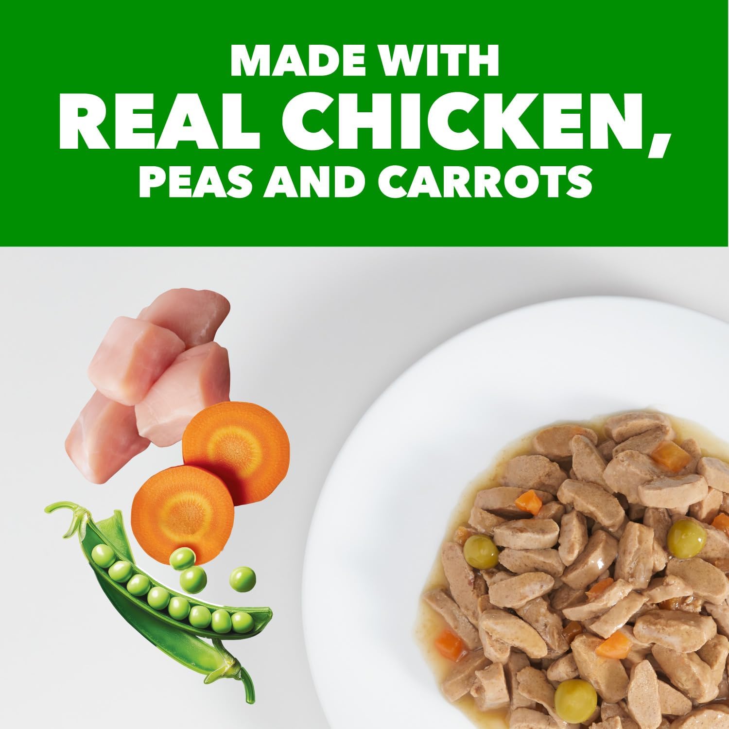 IAMS Proactive Health Adult Wet Dog Food, Chicken, Peas and Carrots Recipe, 3.5 oz. Pouch (16 Count, Pack of 1)