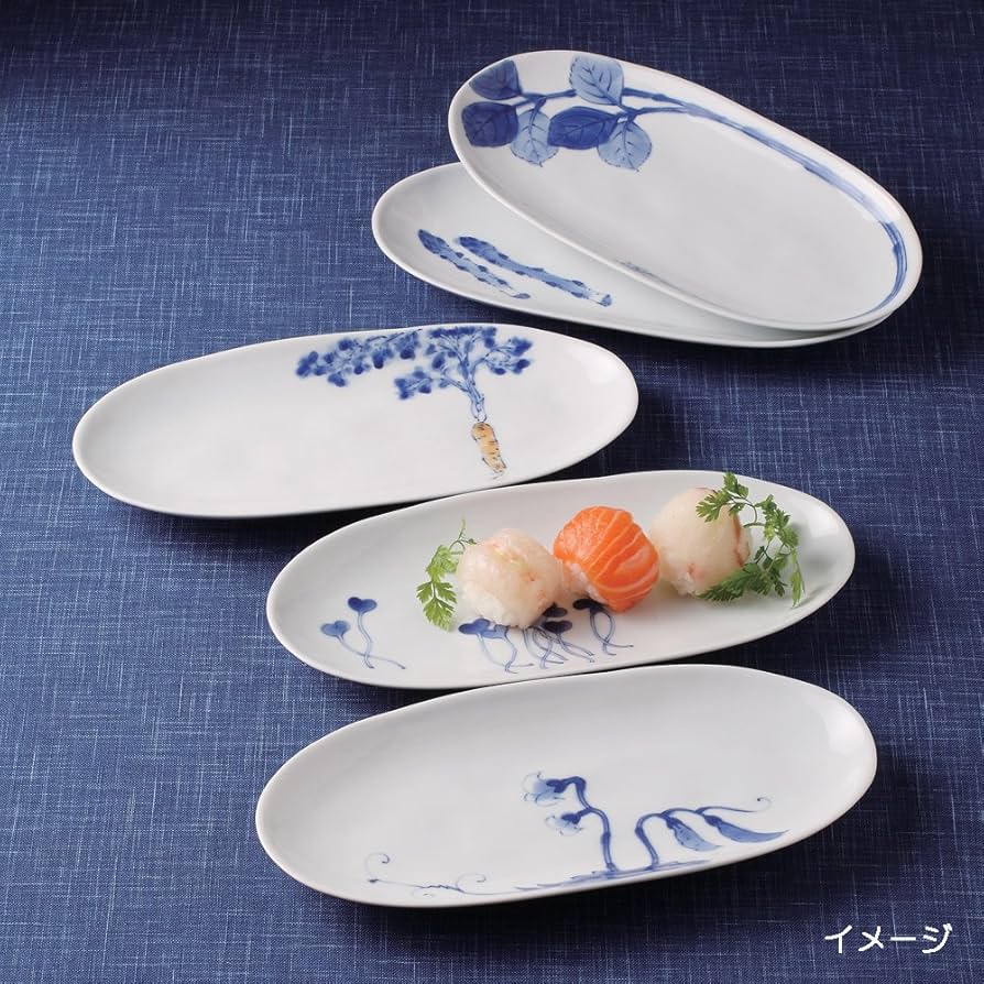 Amazon.co.jp: 浜陶 かいわれ 楕円焼皿 54-17 : ホーム＆キッチン