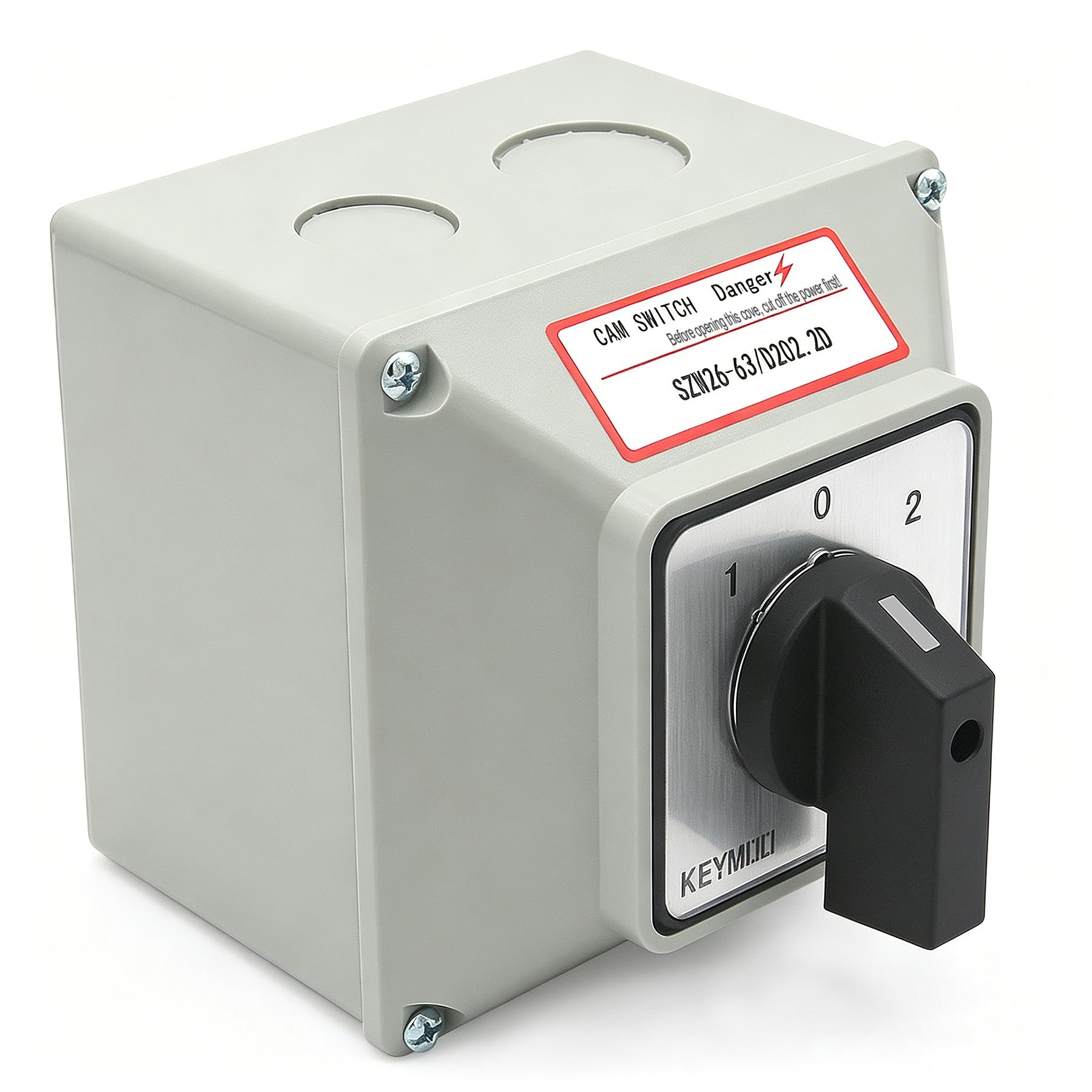 KEYMOO 63A Rotary Changeover Switch with Master Switch Exterior