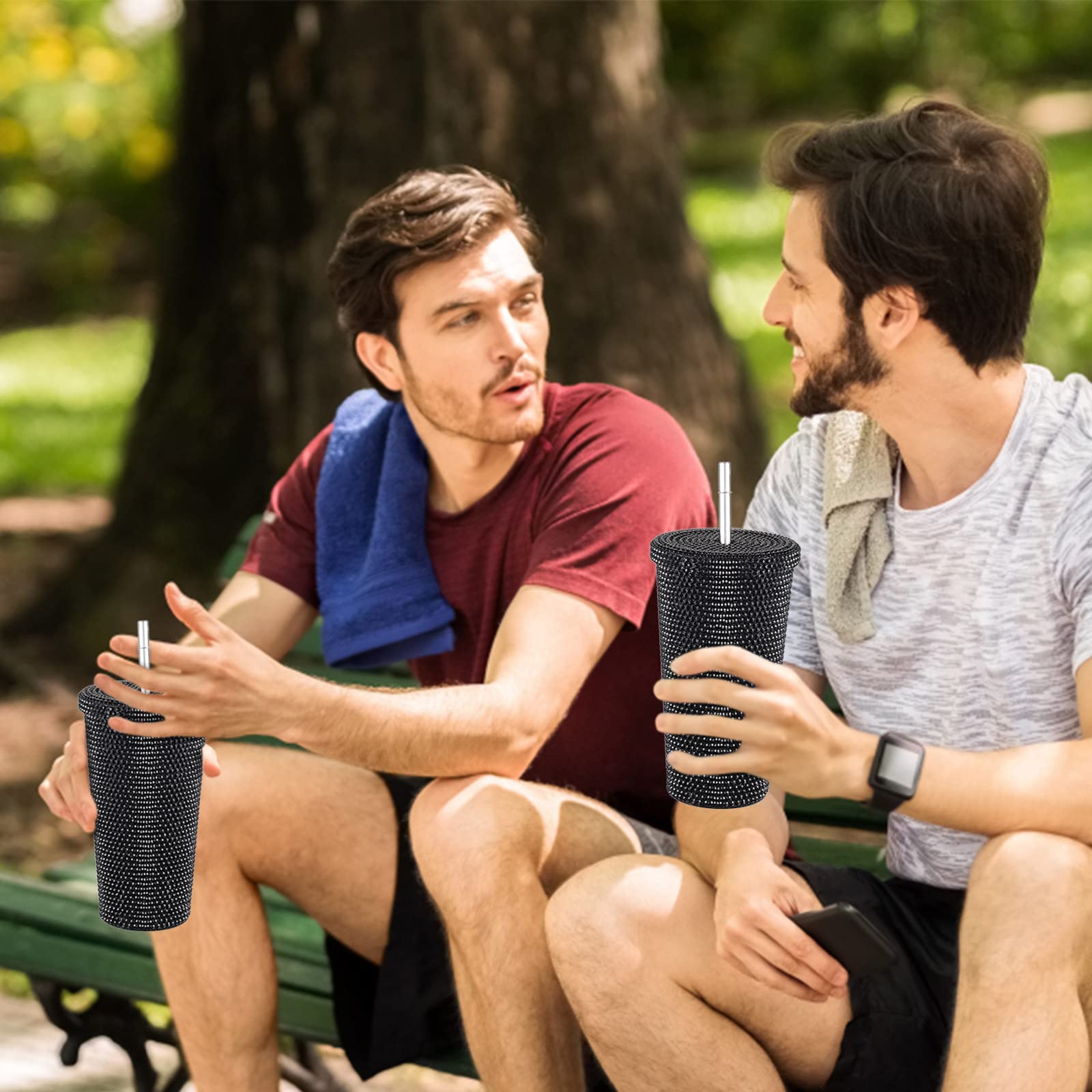 Amazon｜スタッズ付きキラキラダイヤモンドタンブラー、500ml/750ml