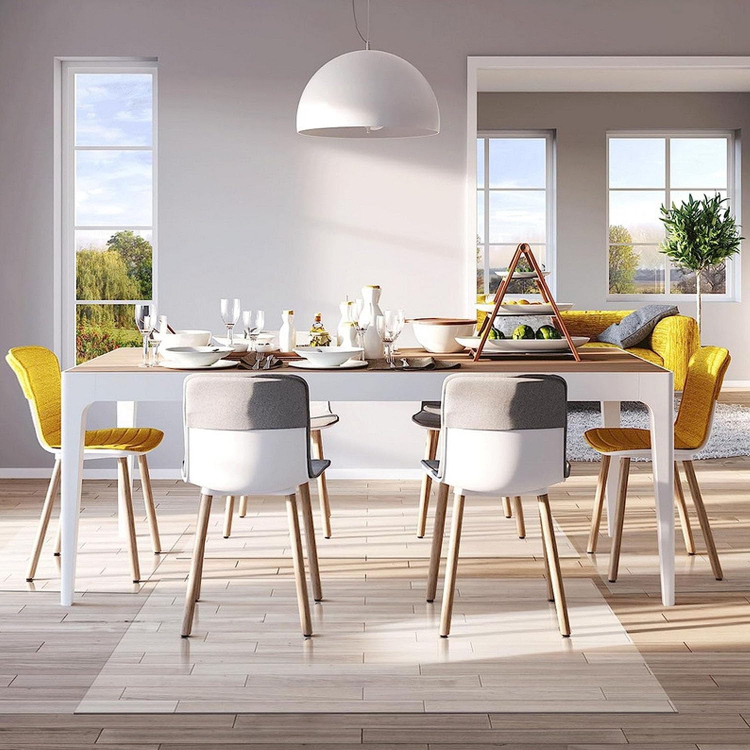 Office Chair Mat For Hardwood Floor 48" X 30" Clear Computer/Desk Chair Mat F