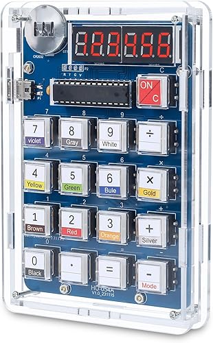 MiOYOOW Kit de práctica de soldadura, kit de calculadora de bricolaje de 6 dígitos, calculadora de escritorio alimentada por USBbatería, proyecto de