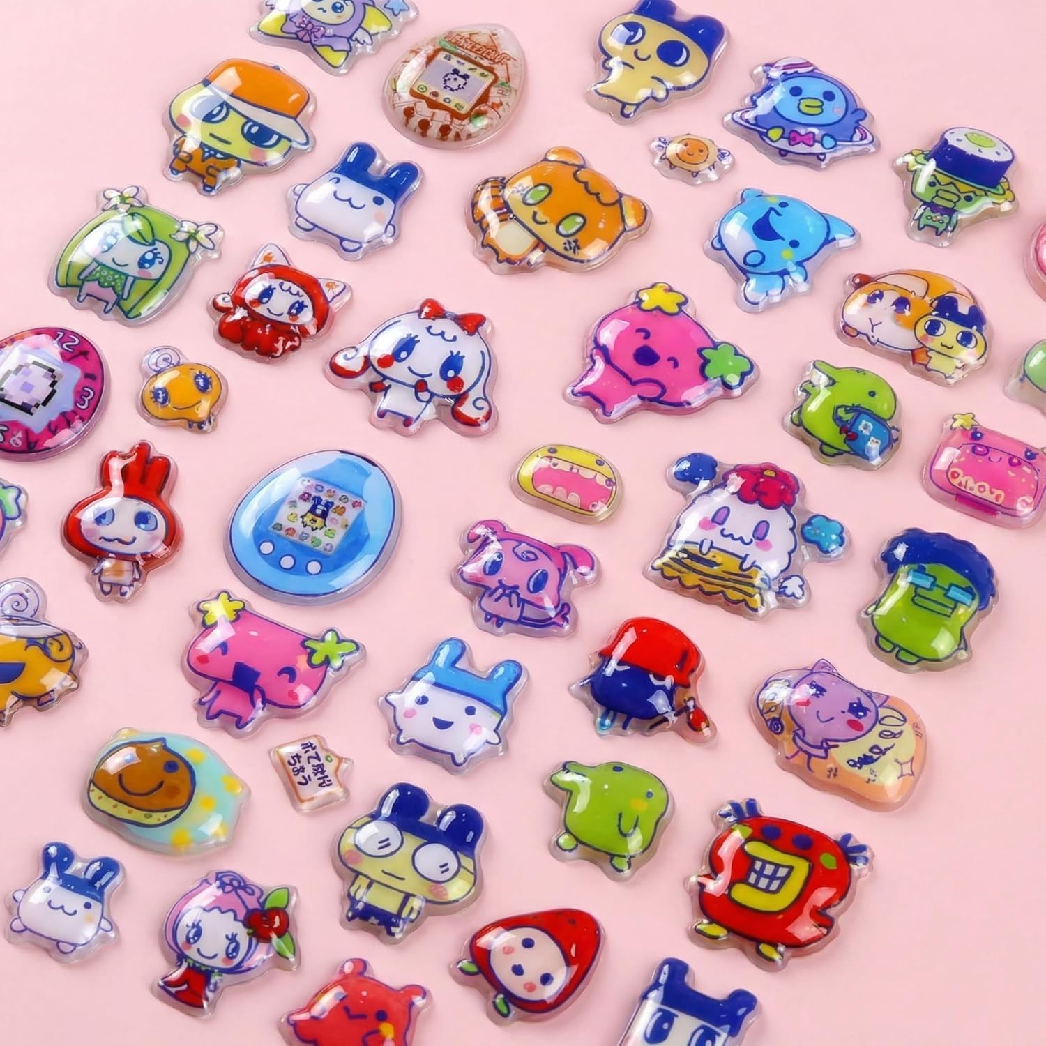 Amazon | Winnges 【4枚セット】3D立体シール まめっち めめっち くち