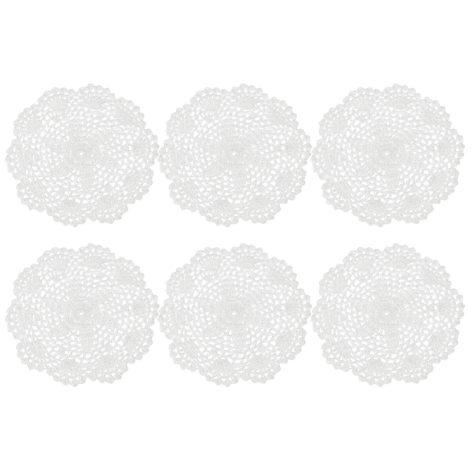 Napperons ronds en dentelle blanche 19,8 cm lot de 6 pour travaux manuels et loisirs