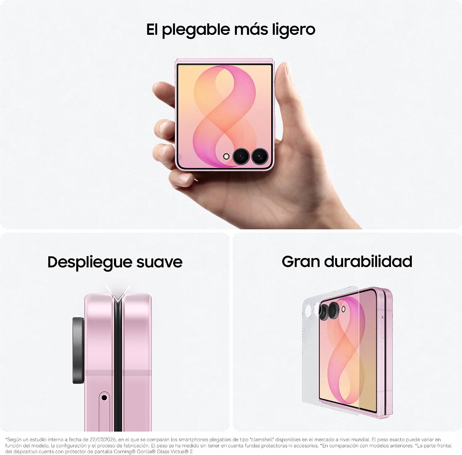 Samsung Galaxy Z Flip8, 512 GB, Teléfono Móvil con IA, Grafito | Smartphone Android, Cámara Selfie Manos Libres, Memoria 12 GB, Batería 4300 mAH, Now Brief, FlexWindow, Garantía 3+1 Años 5