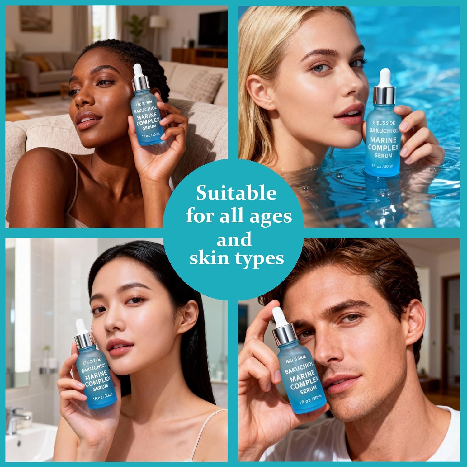 Girl's Side Bakuchiol Serum for Face - Retinol Alternative for All Skin Types, Anti-Aging Treatment Reduces Fine Lines & Wrinkles, Firms Skin with Ceramide & Hyaluronic Acid, 1 fl.oz - Image 6