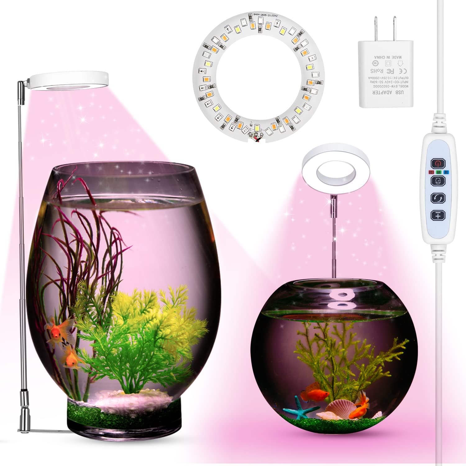 JUNIQUTE LED Aquarium Light,Juni QUTE Fish Tank Lights for Plants and Fish