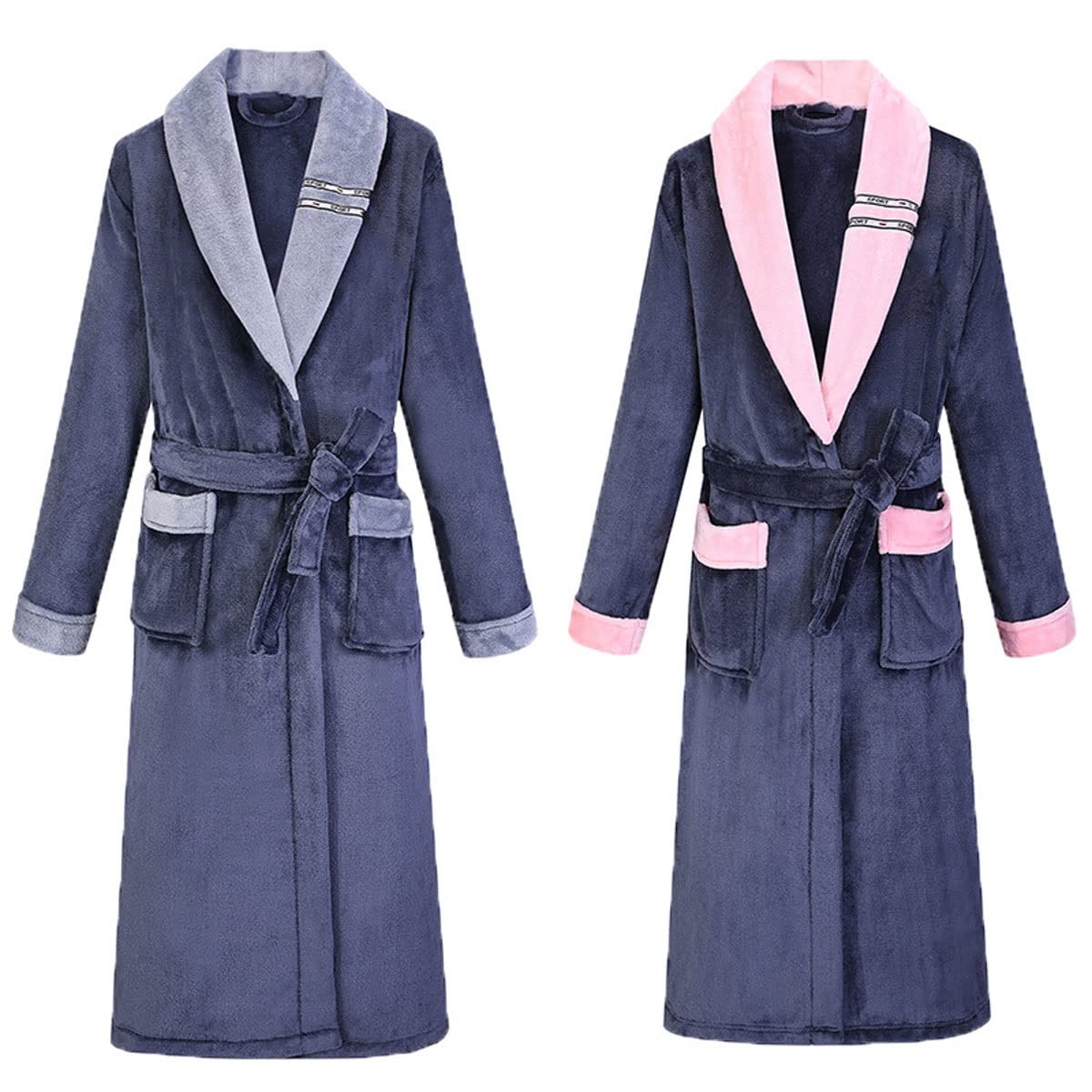 Abiti da asporto da Donna e da Uomo, Accappatoio Scialle, soffice da Bagno Leggero in Pile, Inverno Caldo Kimono Accappatoio (Color : Man 1, Size : L)