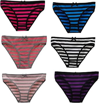YOMORIO 6 PCS سراويل مخططة اليابانية أنيمي بيكيني مثير القطن لطيف ملخصات الكوسبلاي الملابس الداخلية