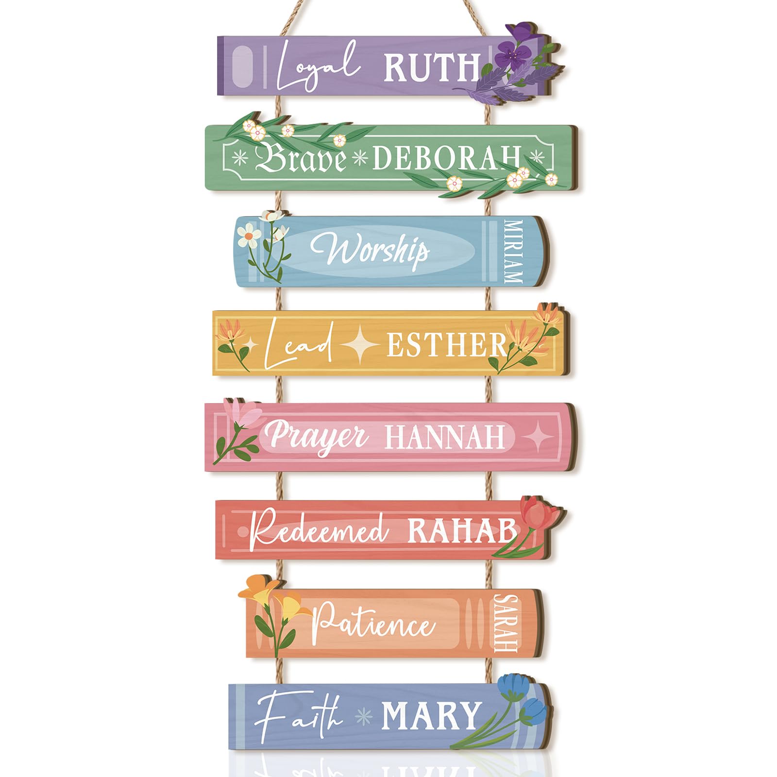 TOARTi Christian Faith Sign Floral Inspirational Bible Wall Art for Church