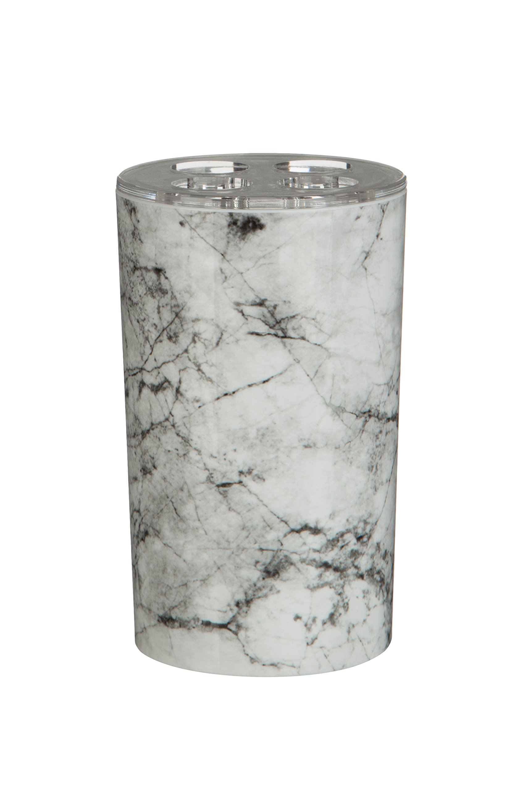 Orsina Rome Toothbrush Holder - Grey Marble Effect - ABS Plastic