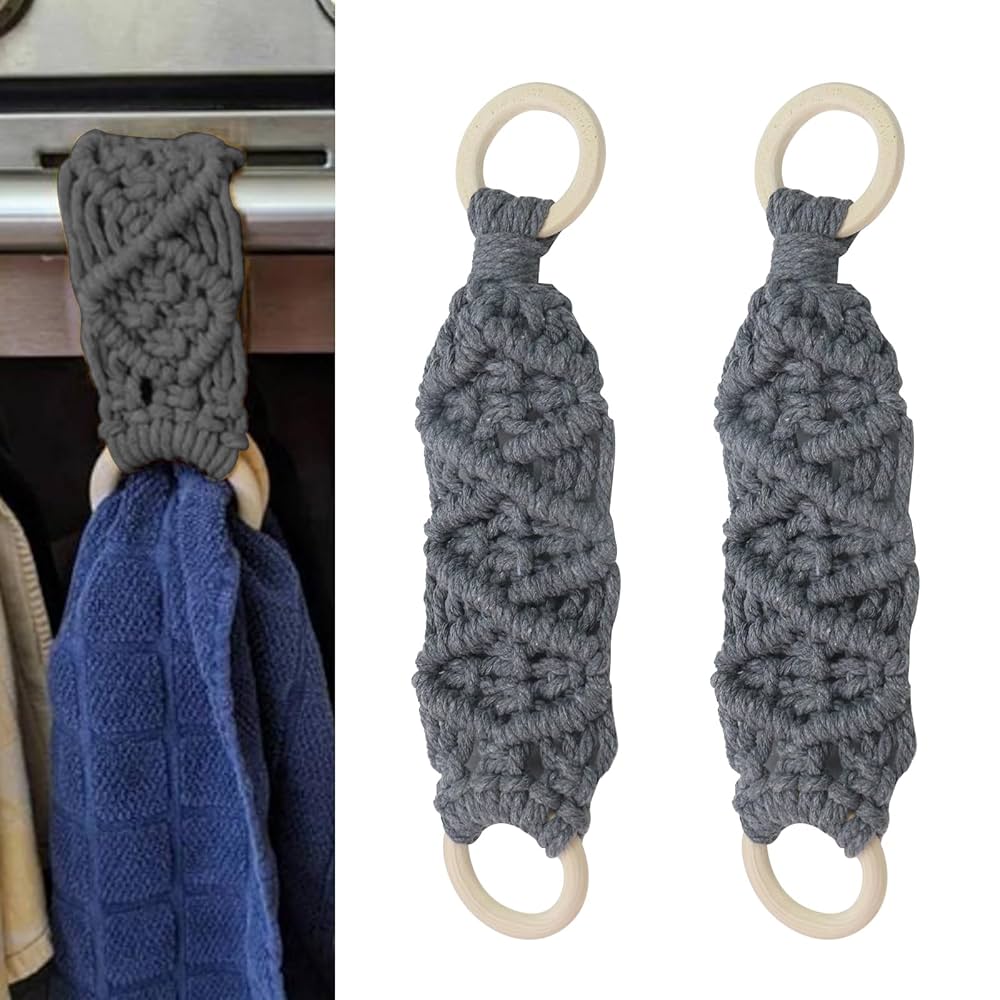 Amazon｜Crapyt かぎ針編み吊り下げふきん キッチンタオル