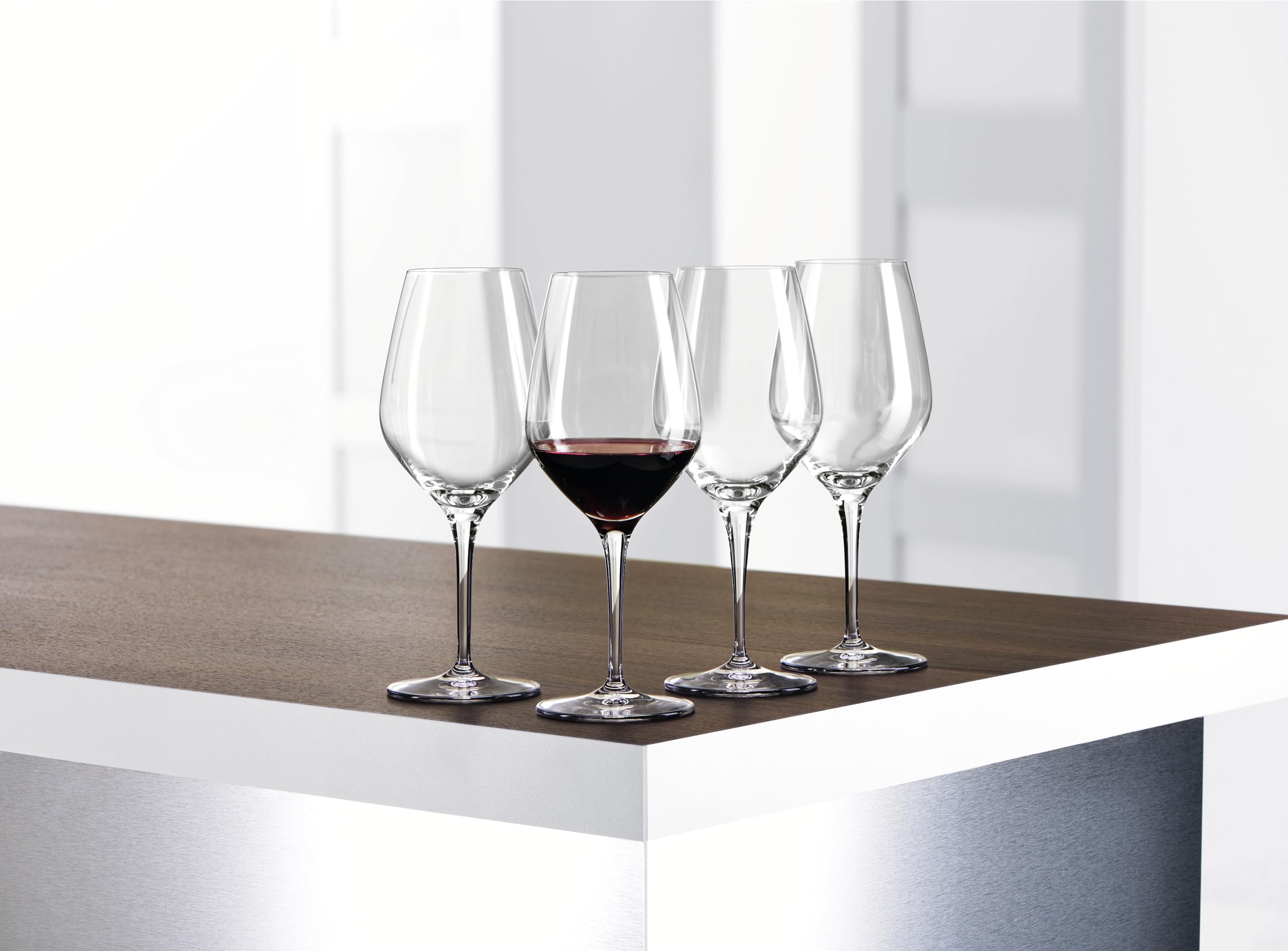 Spiegelau & Nachtmann - Bicchieri da Vino e Decanter, Serie Authentis, Rotweinglas, Set da 4