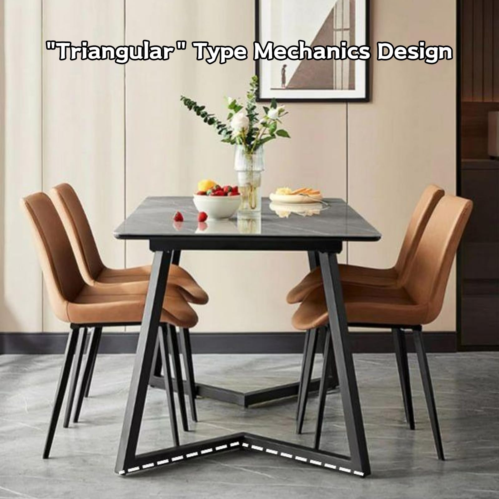 Metall-Tischsockel – robuste industrielle Schreibtischbeine, V-förmiges Dreieck-Design, DIY-Tischstütze, abnehmbarer Möbelbein-Ersatz