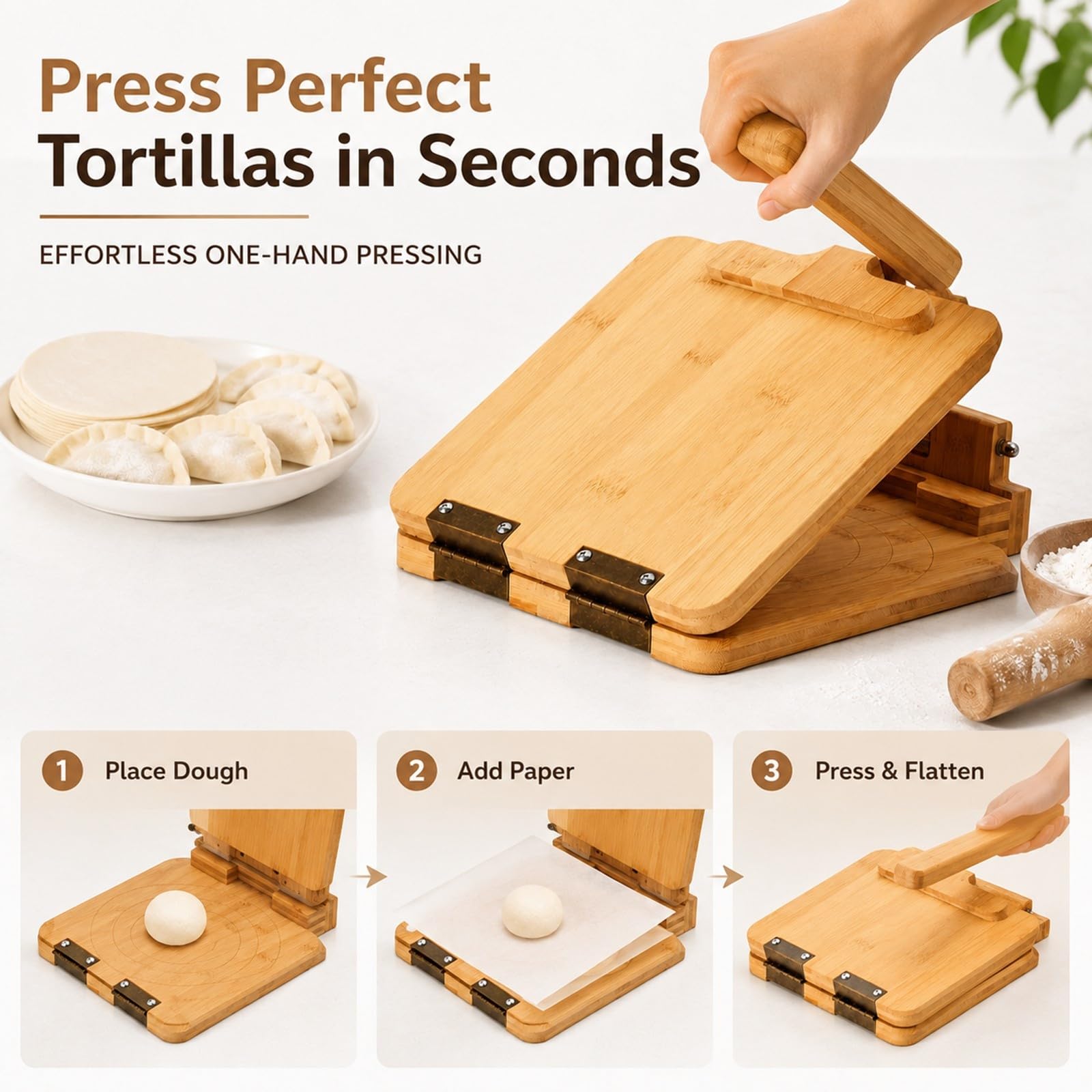 Presse à Tortillas 25 cm Machine à Tortillas Robuste Prensa Tortillas