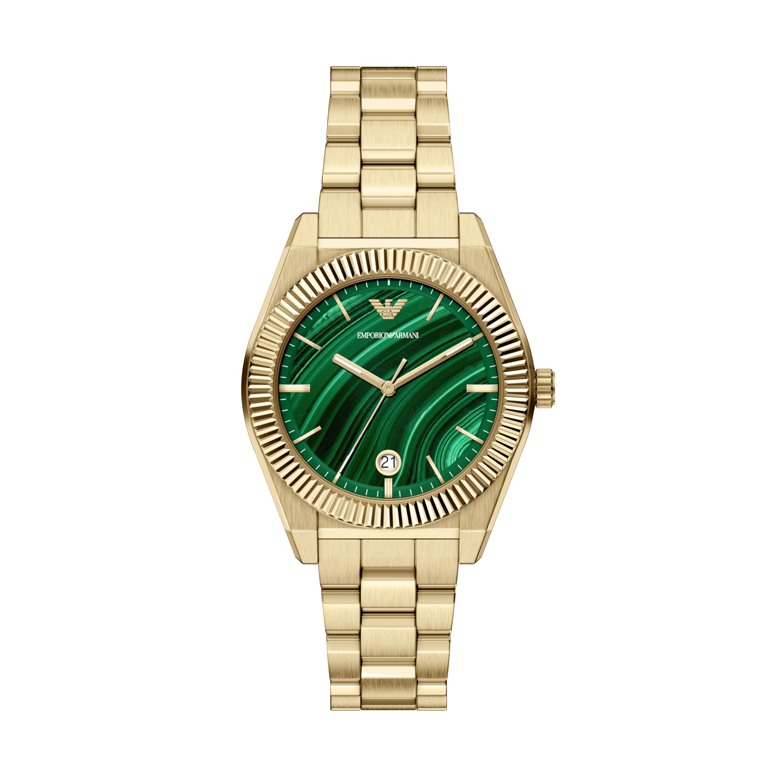 Emporio Armani AR11759 Federico (37mm) Green Dial / Gold PVD Watch
