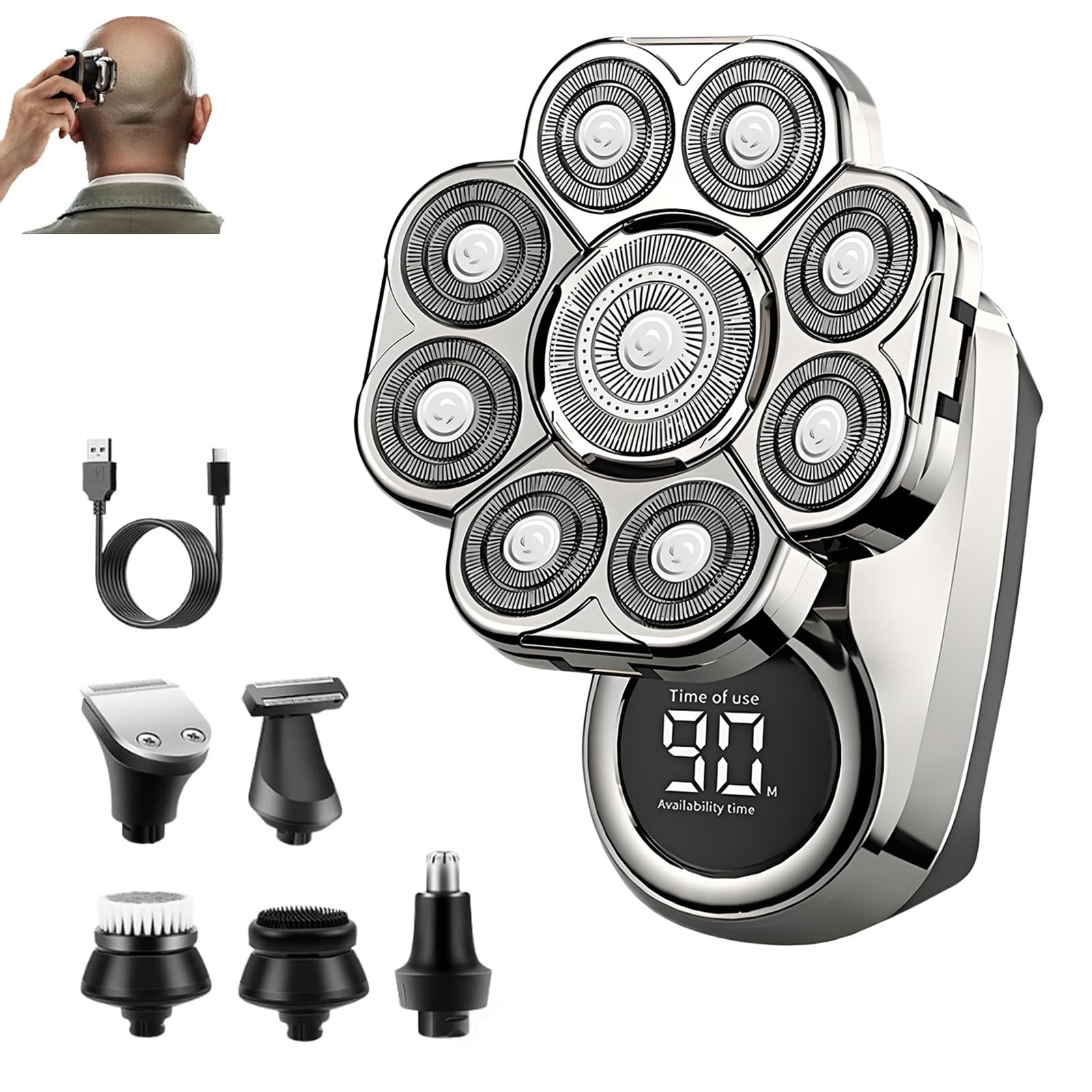 Bawldy Pro Head Shaver with 9D Floating, IPX7 Waterproof