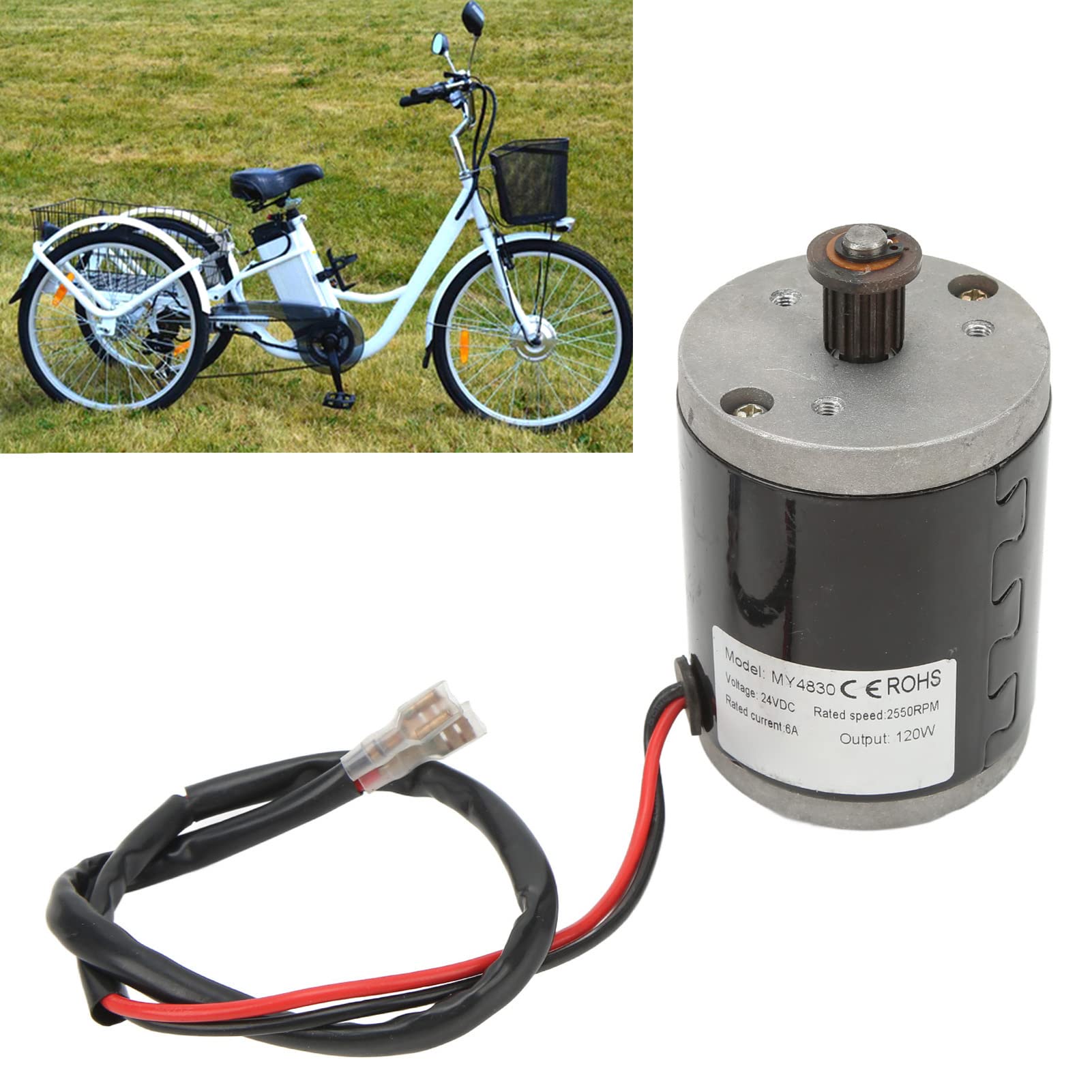 Moteur De Vélo électrique 24V 350W – Coque Alu, Fils Résistants – Neuf
