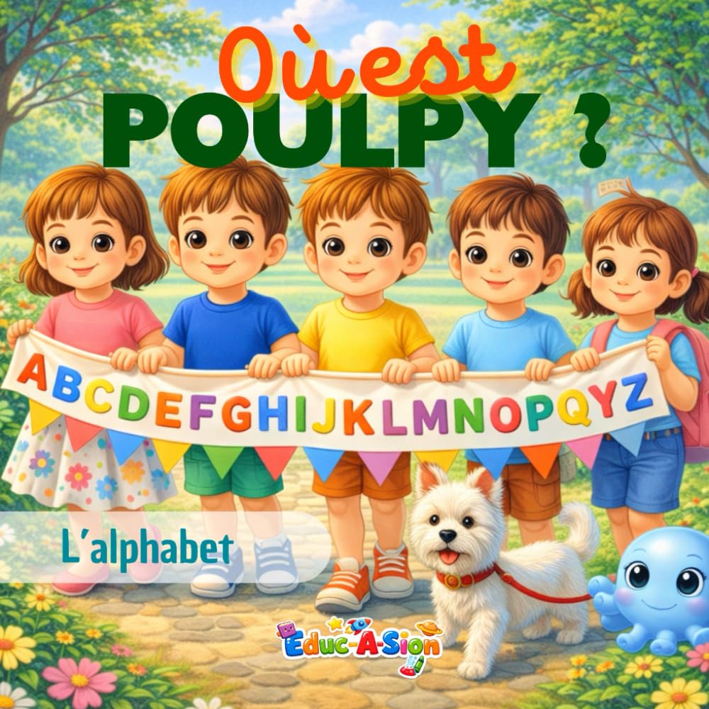 Où est Poulpy : l'alphabet: Un livre-jeu pour apprendre l’alphabet dès 3 ans