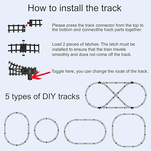 Miniatura 4 de Juego de tren de aleación eléctrica para niños de 4 a 8 años, juegos de trenes de Navidad de metal a control remoto para alrededor del árbol, kits