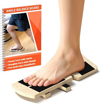 Ankle Balance Board & Ankle Strengthener - Non-Slip Axis Board Wobble Board for Physical Therapy, Fast Injury Recovery & Core Strength, 300lbs Capacity - Ideal Balance Trainer for Athletes, Seniors, Home & Gym Use