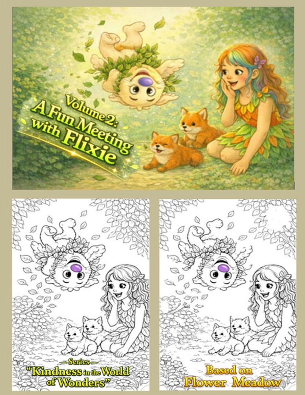 Volume 2: A Fun Meeting with Flixie: A Coloring Book of Kindness, Creativity and Imagination (Kindness in the World of Wonders)