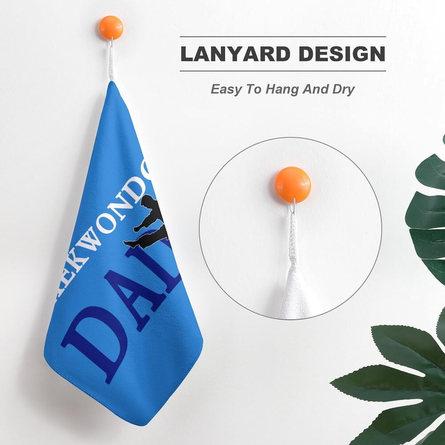 Taekwondo Dad Hand Towels for Bathroom Kitchen Towels Small Towel Handkerchiefs with Hanging Loop 4PCS