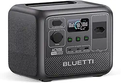 BLUETTI AC50B Gerador de Energia Solar, Bateria LiFePO4 de 448Wh, Saída CA de 220V / 700W (Power Lifting 1000W), Saída PD USB-C de 65W, Estação de Energia Portátil para Camping, Viagem