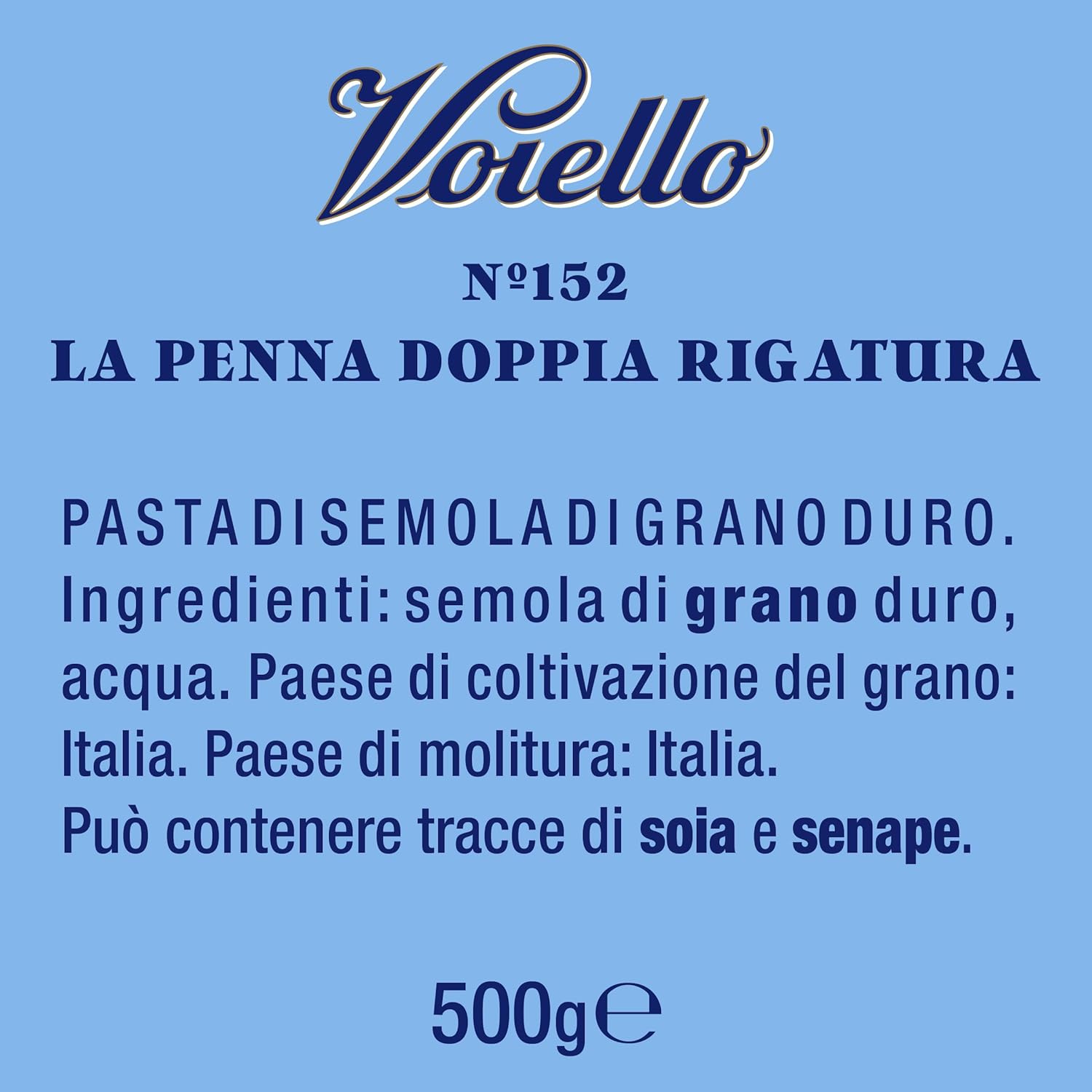Voiello Pasta Penne Rigate n.152, 500g, Grani 100% Italiani, Trafilatura Al Bronzo - Immagine 2