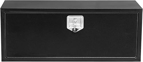 Garvee Caja de herramientas para camión de 30 pulgadas, caja de herramientas de almacenamiento de acero negro, 30 x 18 x 18 pulgadas, organizador de