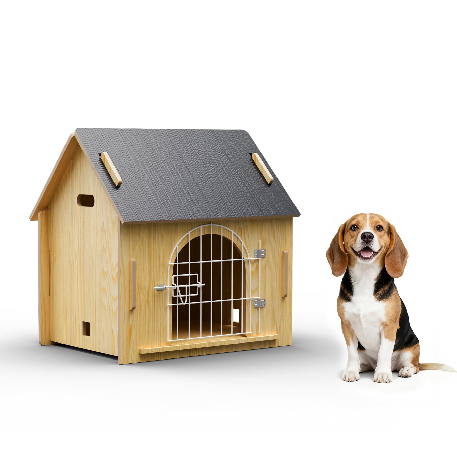 Kleine Hundehütte Holz Indoor Katzenhaus,XXL Hundehäuser Indoor Katzenhäuser Modern Innen Kleine Hundehütte mit Tür Innen Haustierhaus für kleine Hunde Warme Haustierhütte Hundehütte