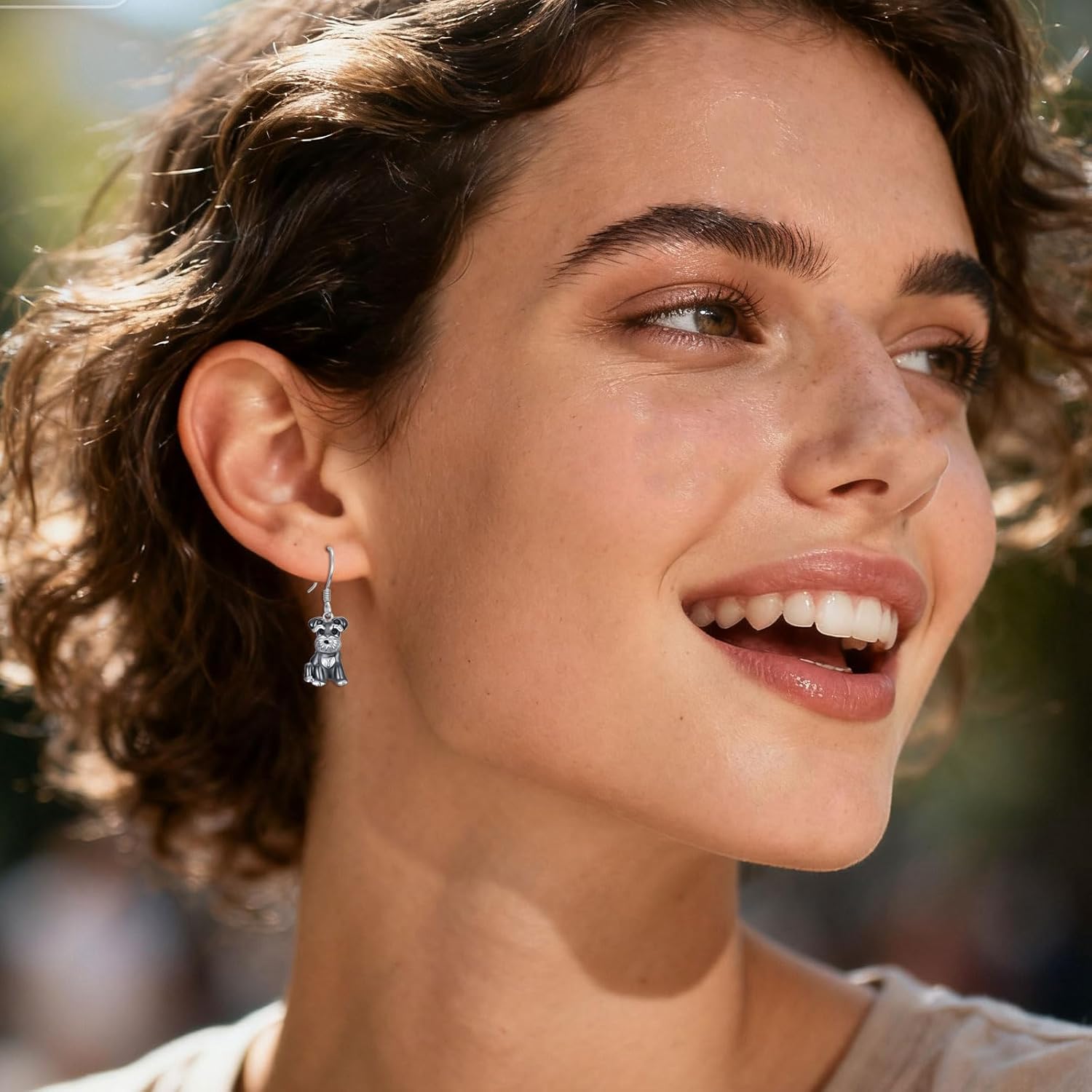 Animal Earrings for Women 925 Sterling Silver Penguin/Black Cat/Dog/Schnauzer/Otter/Koala/Pig/Elephant/Penguin/Axolotl/Mushroom Dangle Drop and Hoop Earrings Hypoallergenic Jewelry Gifts - Image 5